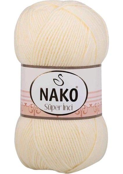 1 Adet Süper Inci El Örgü İpi 100 gr Krem 256