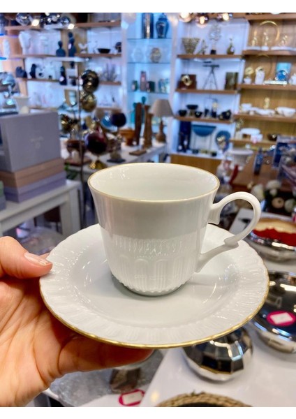 Kütahya Porselen Beyaz Mat Altın Tek Kişilik Çay Fincanı fiyatları