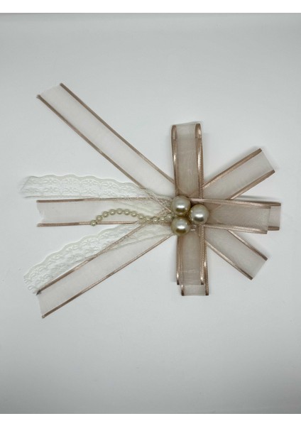 Gelin Bohçası Için Özel Incili 1 Adet Kahve Bohça Çiçeği fiyatları