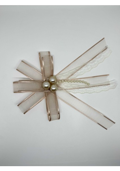 Gelin Bohçası Için Özel Incili 1 Adet Kahve Bohça Çiçeği modelleri