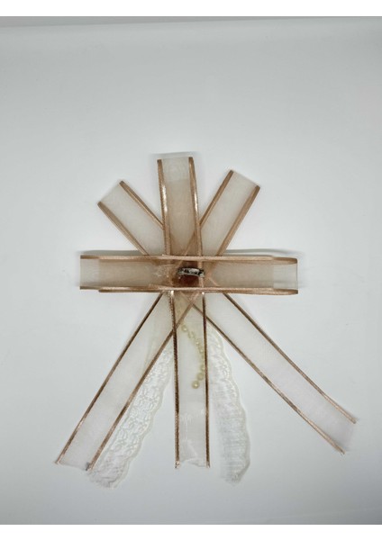 Gelin Bohçası Için Özel Incili 1 Adet Kahve Bohça Çiçeği fırsatları