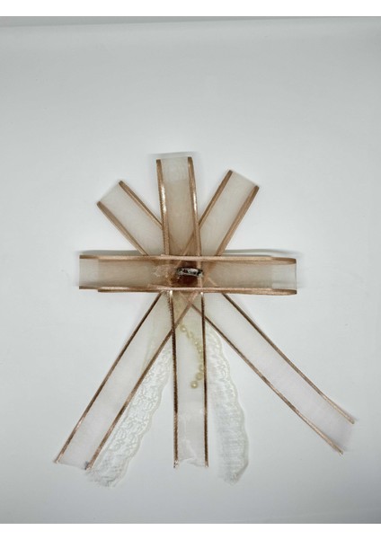 Gelin Bohçası Için Özel Incili 1 Adet Kahve Bohça Çiçeği indirimleri