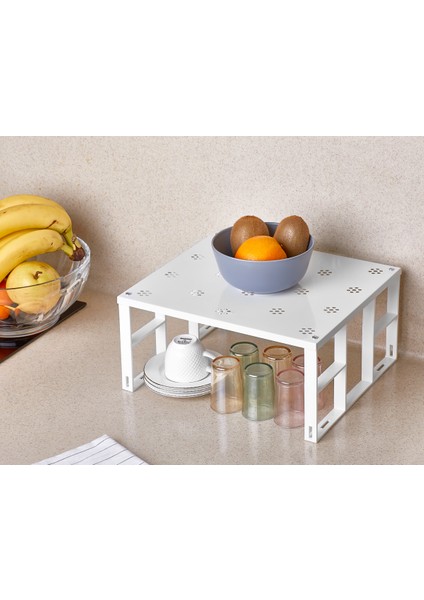 2 Adet Dolap içi Düzenleyici Metal Raf Tabak Bardak Rafı Kaliteli Düzenleyici fiyatları