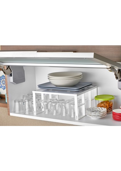 2 Adet Dolap içi Düzenleyici Metal Raf Tabak Bardak Rafı Kaliteli Düzenleyici modelleri
