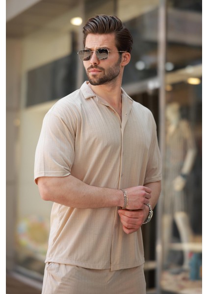 Bej Basic Erkek Gömlek Takım E7315 fiyatları