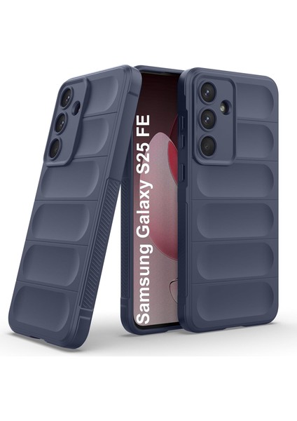 Samsung Galaxy S25 Fe Uyumlu Kılıf Esnek Tpu Oyuklu Arka Yüzey Tasarımlı Silikon Kapak