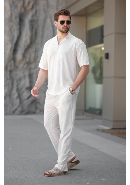 Beyaz Basic Erkek Gömlek Takım E7315 fırsatları