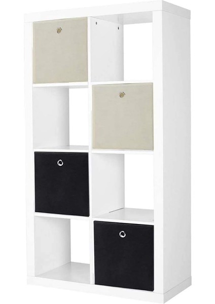 RFB02H-3 Saklama Kutusu, 6 Adet, Katlanır Kutu, Parmak Delikli, 30 x 30 x 30 Cm, Siyah indirimleri