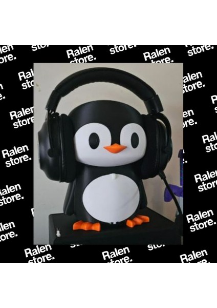 Penguen Kulaklık Standı Kulak Içi Kulaklıklar Için Özel Bölmeli | 20CM | Siyah-Beyaz ( Yüksek Kalite 3D Baskı Pla ) fiyatları