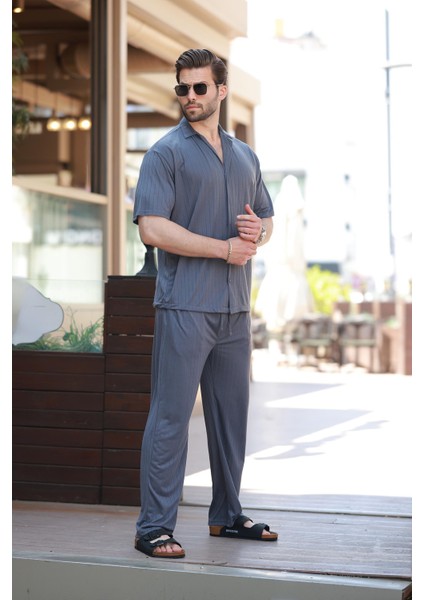 Füme Basic Erkek Gömlek Takım E7315