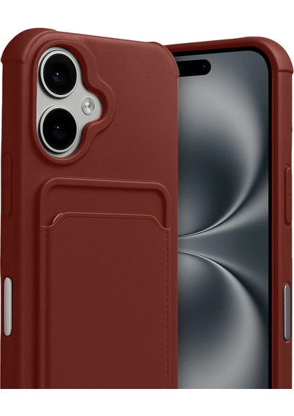 Apple iPhone 17 Uyumlu Arka Kamera Korumalı Kart Koyulabilen Silikon Kartlıklı Kılıf Kapak fiyatları