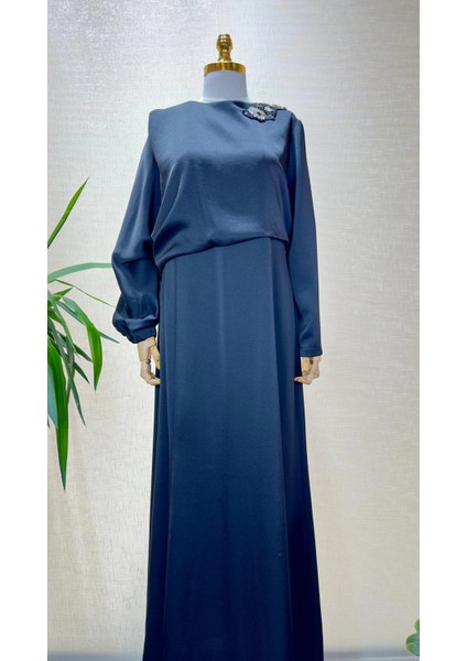 Siyah Renk Diamond Taşlı Elbise