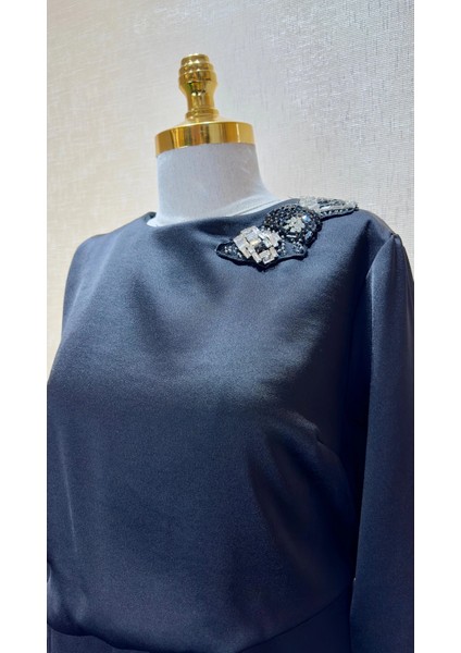 Siyah Renk Diamond Taşlı Elbise fiyatları