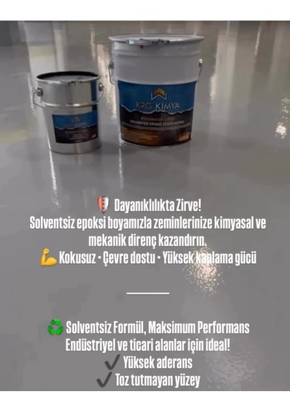 1001 Solventsiz Epoksi Zemin Boyası