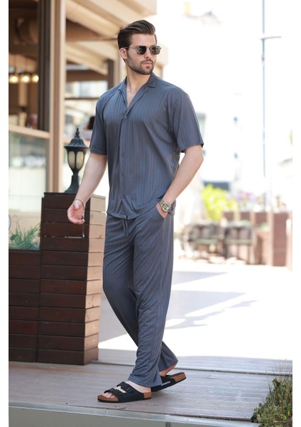 Füme Basic Erkek Gömlek Takım E7315 modelleri