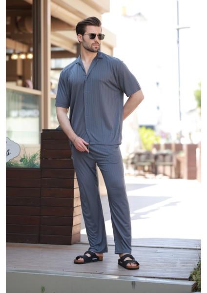 Füme Basic Erkek Gömlek Takım E7315 fırsatları