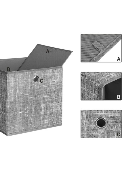 Saklama Kutusu, 6'lı Set, Dokunmamış Kumaştan Yapılmış Saplı Düzenleme Kutuları, Katlanır K indirimleri