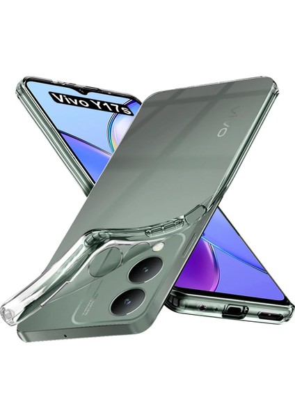 Vivo Y17S 4g ile Uyumlu Kılıf Şeffaf Kamera Korumalı Esnek Silikon Telefon Kılıfı Kapak fırsatları