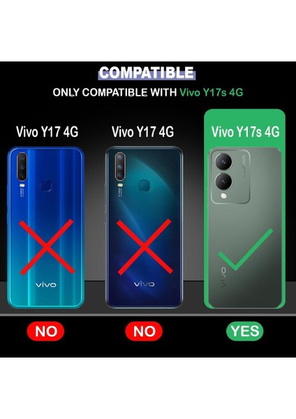 Vivo Y17S 4g ile Uyumlu Kılıf Şeffaf Kamera Korumalı Esnek Silikon Telefon Kılıfı Kapak