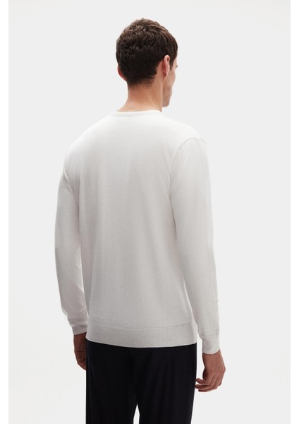 Ds Damat Regular Fit Ekru Tüylenme Yapmayan Bisiklet Yaka Triko Kazak 5HF06ORT12004 modelleri