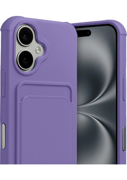 Apple iPhone 17 Uyumlu Arka Kamera Korumalı Kart Koyulabilen Silikon Kartlıklı Kılıf Kapak fiyatları