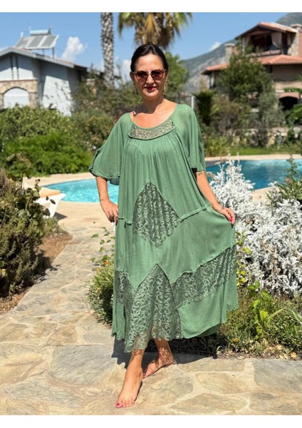VL5510 Marselina Vual Elbise Hakiyeşil indirimleri