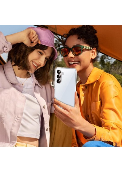 Samsung Galaxy S25 Fe ile Uyumlu Kılıf Şeffaf Kamera Korumalı Esnek Silikon Telefon Kılıfı Kapak