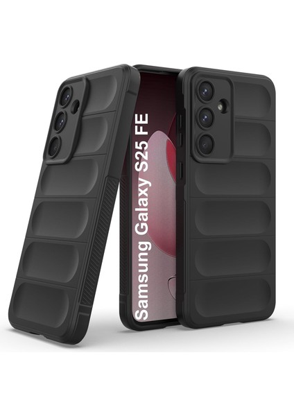 Samsung Galaxy S25 Fe Uyumlu Kılıf Esnek Tpu Oyuklu Arka Yüzey Tasarımlı Silikon Kapak