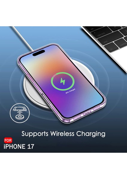 Apple iPhone 17 ile Uyumlu Kılıf Şeffaf Esnek Silikon Telefon Kılıfı Kapak