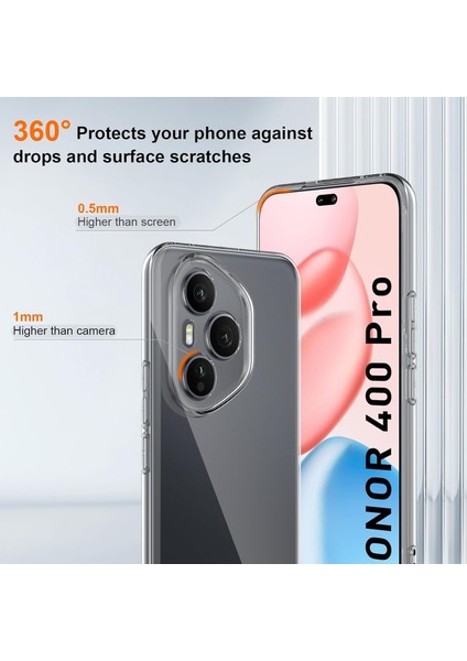 Honor 400 Pro ile Uyumlu Kılıf Şeffaf Esnek Silikon Telefon Kılıfı Kapak fırsatları