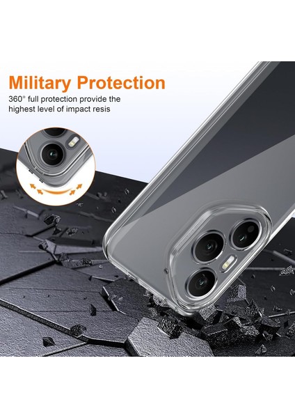 Honor 400 Pro ile Uyumlu Kılıf Şeffaf Esnek Silikon Telefon Kılıfı Kapak