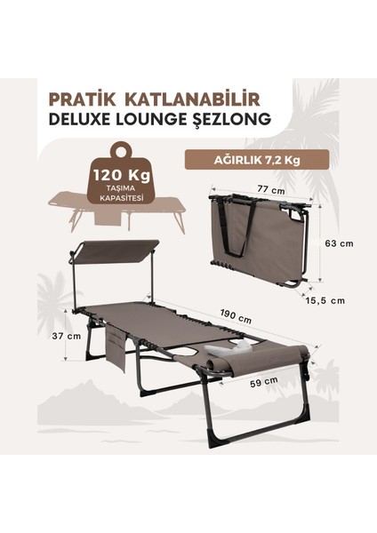 Magnolia B10 Plus Hands-Free Premium 7 Kademeli Katlanır Şezlong Beige indirimleri