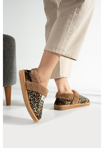 Kadın Ev Terliği Ayıcık Figürlü Peluş Ev Terliği Ses Yapmaz Taban Sıcak Şık Tasarım