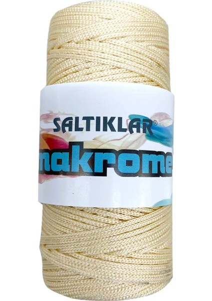 1 Adet Polyester Makrome İpi 270 Krem 100 gr