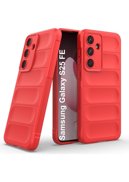 Samsung Galaxy S25 Fe Uyumlu Kılıf Esnek Tpu Oyuklu Arka Yüzey Tasarımlı Silikon Kapak