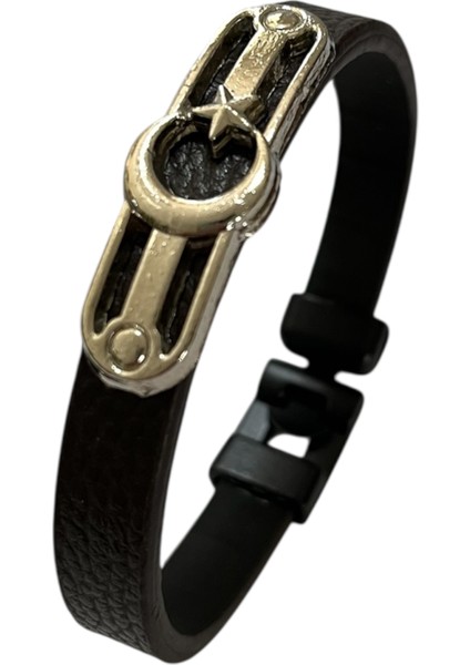 Erkek Bileklik Mıknatıslı Suni Deri Boncuk Taşlı Charm Hasır Örgü Bileklik