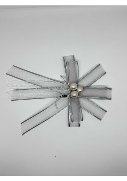 Gelin Bohçası Için Özel Incili 2 Adet Gümüş Bohça Çiçeği fırsatları