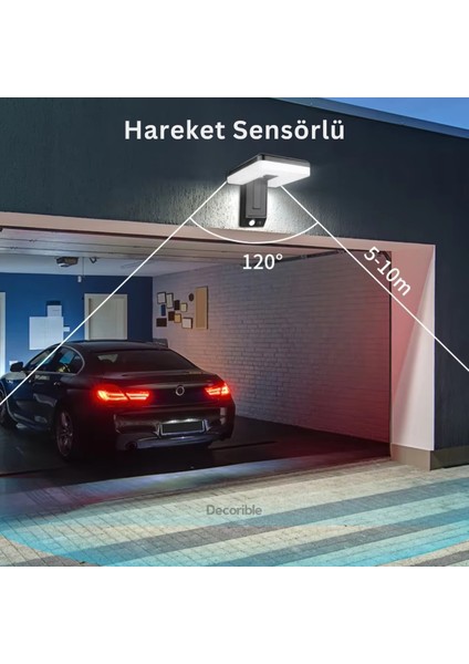 Bendi Solar Aplik Sensörlü Dekoratif Güneş Enerjili Bahçe Duvar Aydınlatması Beyaz Işık fırsatları