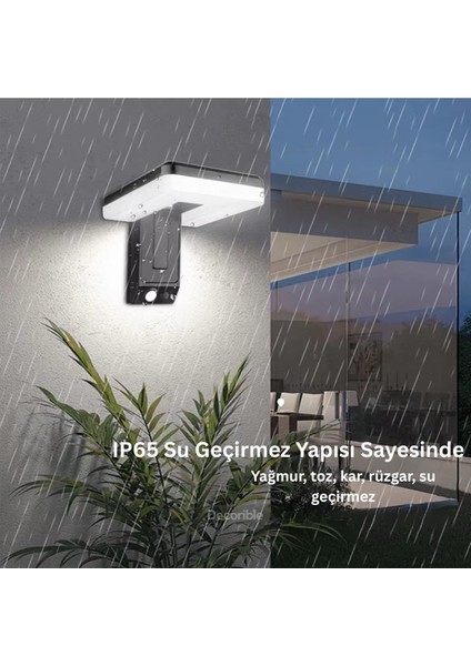 Bendi Solar Aplik Sensörlü Dekoratif Güneş Enerjili Bahçe Duvar Aydınlatması Beyaz Işık indirimleri