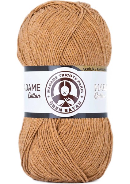 1 Adet Madame Cotton El Örgü İpi Yünü 100 gr 036 Hardal