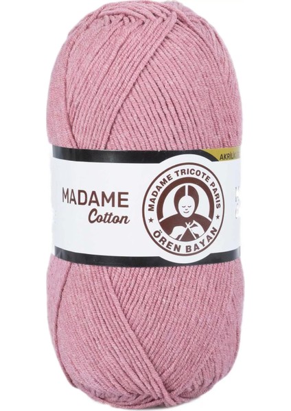 1 Adet Madame Cotton El Örgü İpi Yünü 100 gr 024 Gül Kurusu
