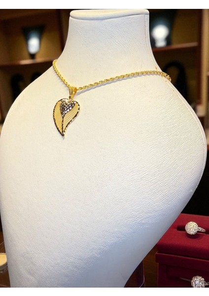 22 Ayar Yaprak Kalpli Kolye Ucu fiyatları