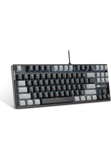 Mk-Star 87 Tuş Red Switch Gri-Siyah Kablolu Türkçe Q Mekanik Gaming Klavye