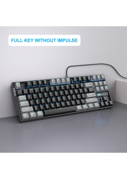 Mk-Star 87 Tuş Red Switch Gri-Siyah Kablolu Türkçe Q Mekanik Gaming Klavye fiyatları