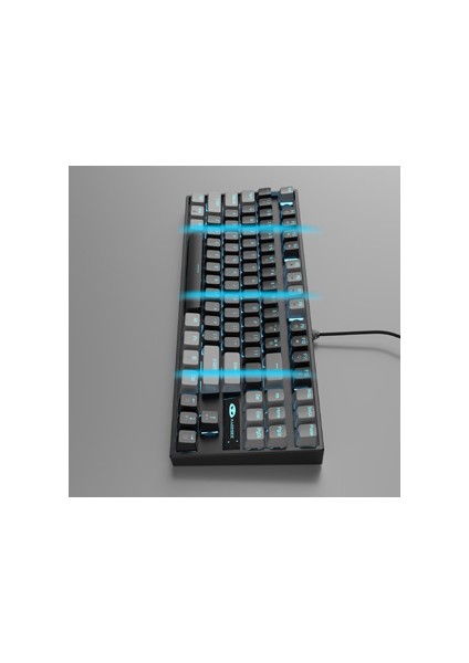 Mk-Star 87 Tuş Red Switch Gri-Siyah Kablolu Türkçe Q Mekanik Gaming Klavye indirimleri