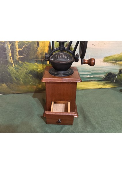 Ahşap Kahve Değirmeni 29 cm Boyunda indirimleri