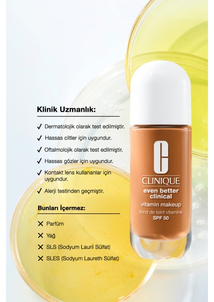 Even Better Clinical Vitamin Makeup Spf 50 Fondöten - Renk: Deep Cool 1 - 30ML | C Vitamini fırsatları