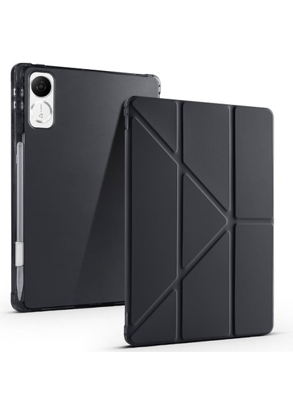 Honor Pad V9 11.5 Inç 2024 Uyumlu Kılıf Kalem Bölmeli Tri Folding Standlı Arkası Silikon Kapak