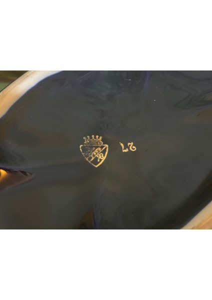 Jlmenau Porselen Damla Mineli Bonboniyer 17,5 cm 11,5 cm 9 cm Ölçülerinde