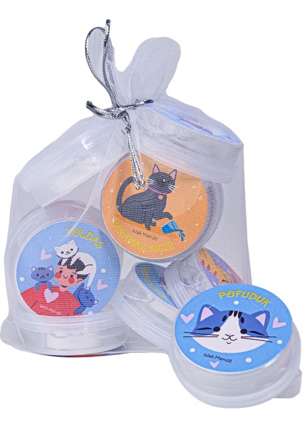 Evcil Dostlar Kedi Serisi Doğal El & Yüz & Genel Temizlik Mendili %100 Doğal